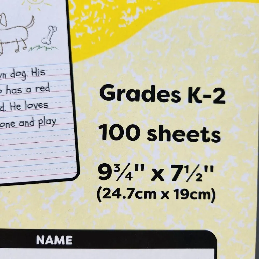 2X Primary Composition Notebook Grades K-2 Primary Journal Grades Writing Drawin